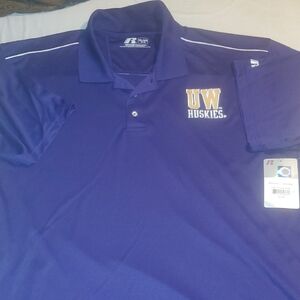Russell Athletic UW HUSKIES Deep Purple Polo Shirt
